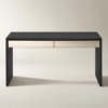 Desk with Mirrored Drawer Fronts and Soft Close Storage