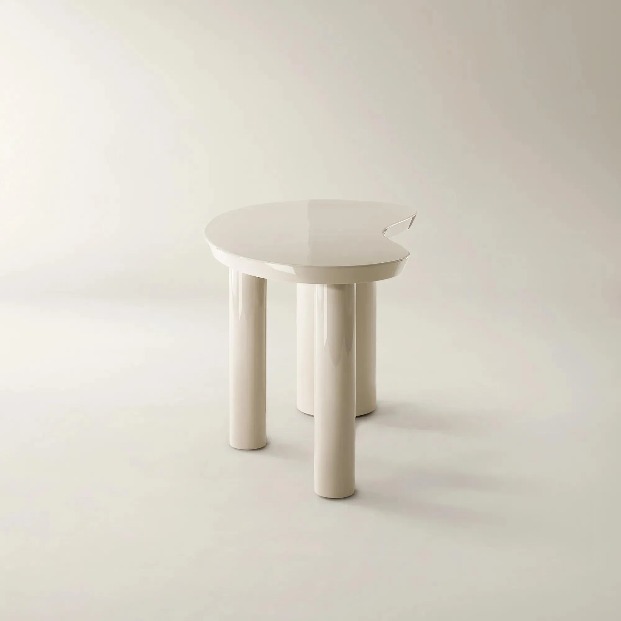 Office Desk with Lacquer Finish and Engineered Wood Frame