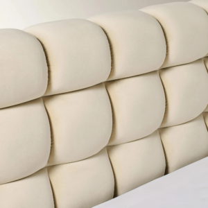 Tufted Upholstered Platform Bed with Velvet Finish