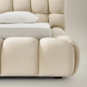 Tufted Upholstered Platform Bed with Velvet Finish