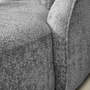 Chenille Chaise Lounge with Foam Cushions and Wood Frame