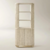 Bookcase with Open Shelves and Two Door Storage Cabinet