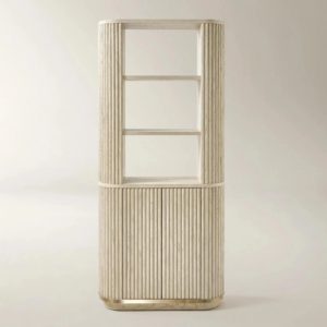 Bookcase with Open Shelves and Two Door Storage Cabinet