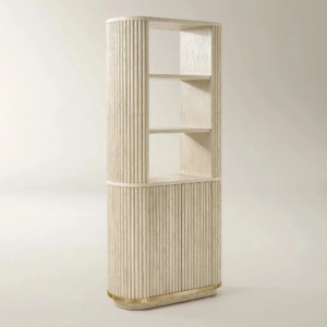 Bookcase with Open Shelves and Two Door Storage Cabinet