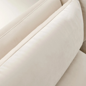 Curved Velvet Sectional Sofa with Feather Blend Cushions