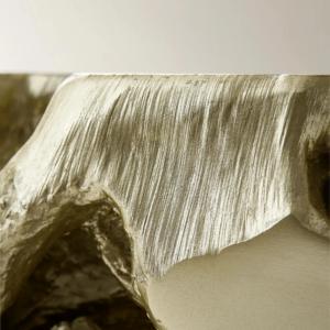 Resin Console Table with Cast Root Design and Gold Leaf Finish