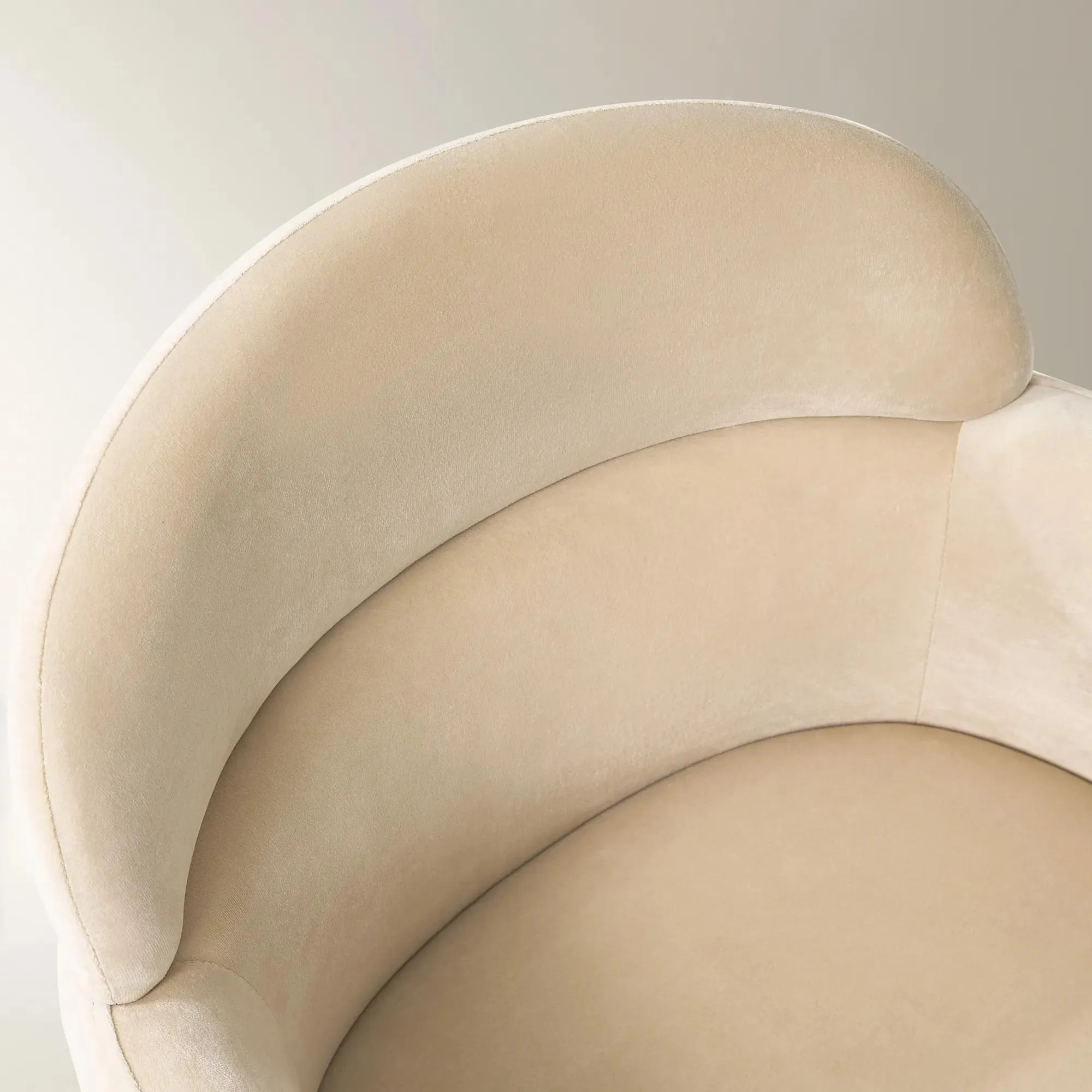 Desk Swivel Chair with Velvet Upholstery and Adjustable Height