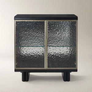 Two Door Buffet Cabinet with LED Lighting and Glass Shelves